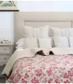 Cabecero cama tapizado con amplio remate