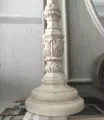 Lámpara francesa madera tallada blanca