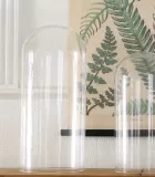Fanal de cristal de 50 cm de altura con base