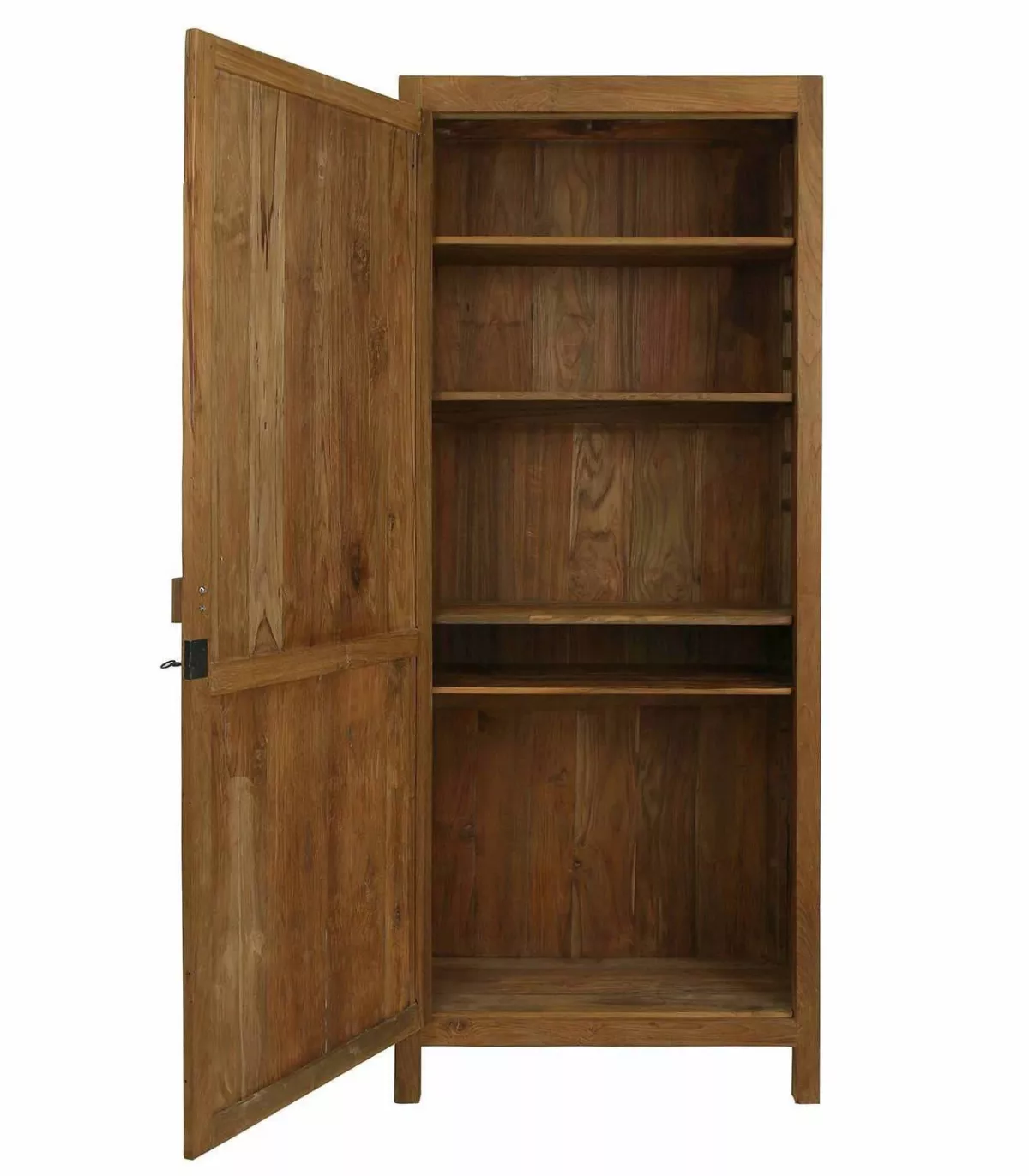 armario de madera de teca reciclada con estantes