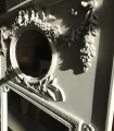 Gran espejo shabby chic con corona ovalada