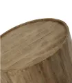 Mesa tambor de madera de Mango envejecida
