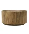 Mesa tambor de madera de Mango envejecida