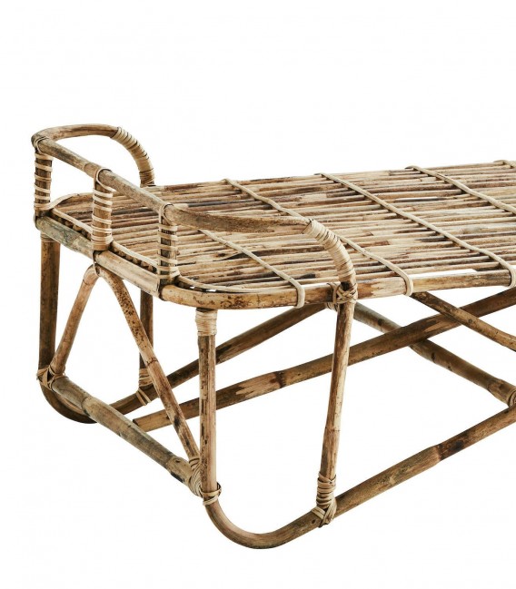 Canape bambú con colchonetas de algodón
