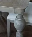 Mesa comedor patas bola roble grisáceo