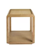 Mesa lateral de rejilla y madera de roble