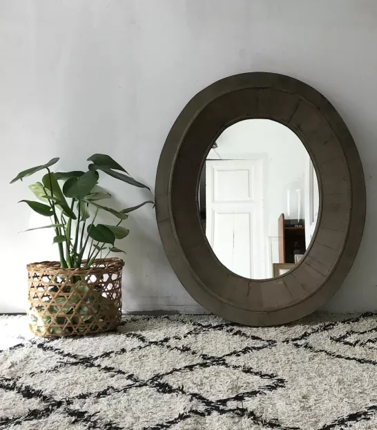 Espejo ovalado madera antique