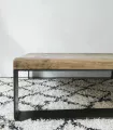 Mesa cuadrada metal y madera