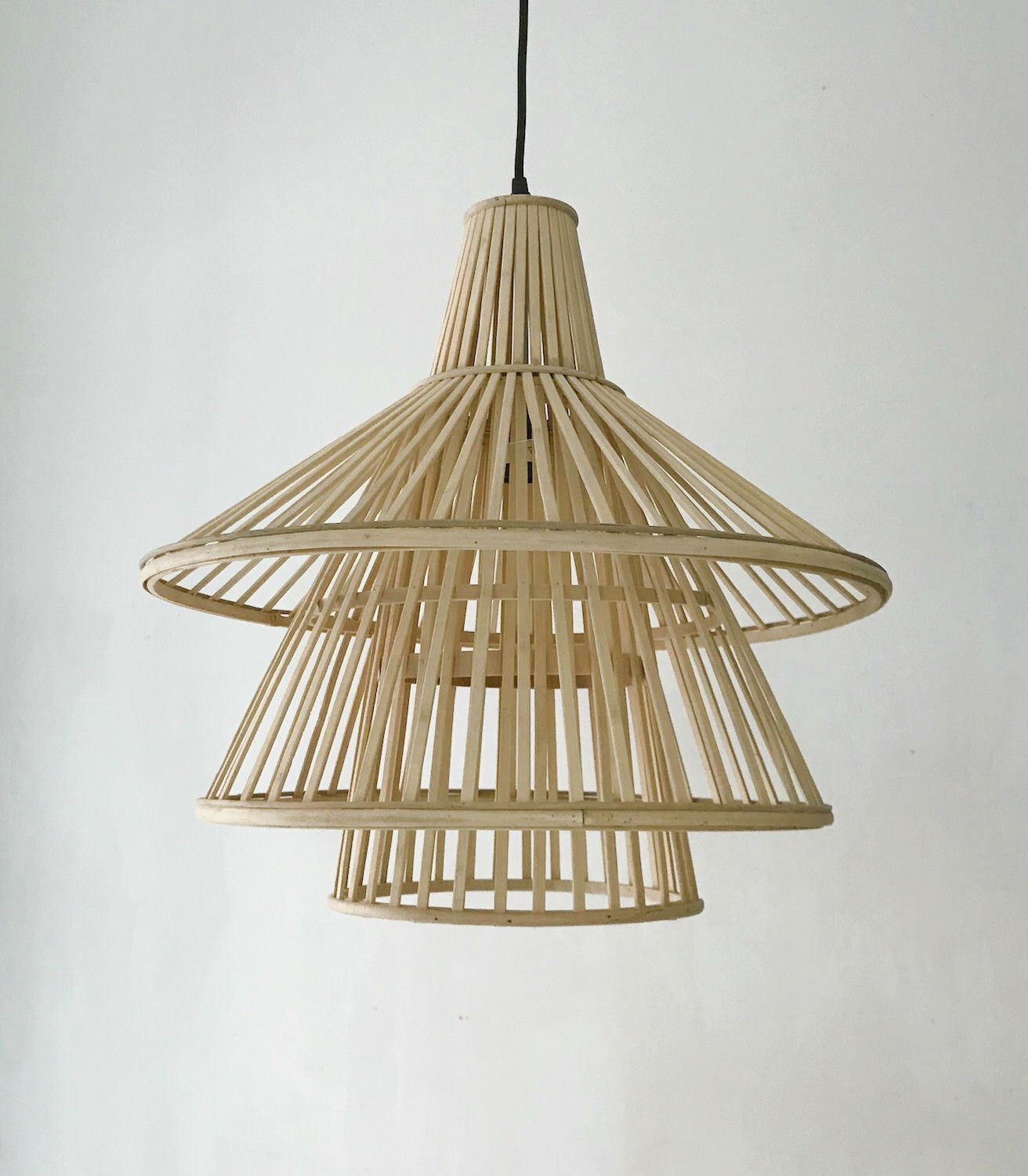 Boho Design pie lámpara bambú entramado dormitorio textil mantas eh lámpara