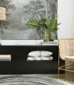 Mueble aparador madera negra con tres cajones