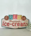 Placas metálicas vintage "Ice cream"
