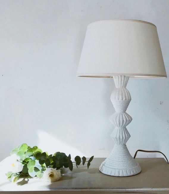 Lámpara francesa escayola blanca