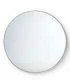 Gran espejo redondo con marco de hierro envejecido