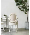 silla francesa con brazos tapizada