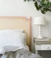 Cabecero de cama romántico de haya natural
