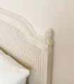 Cabecero de cama romántico blanco decape