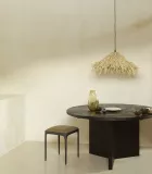 Mesa comedor negra redonda madera de Accoya