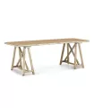 Mesa escritorio rústico de madera de pino decapada