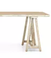 Mesa escritorio rústico de madera de pino decapada