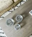 Tres botes de cristal soplado Burbuja