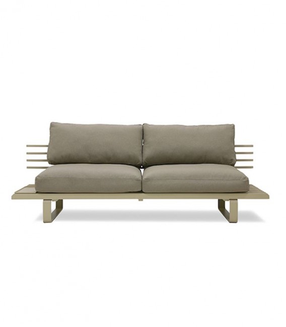 Sofa exterior aluminio oliva