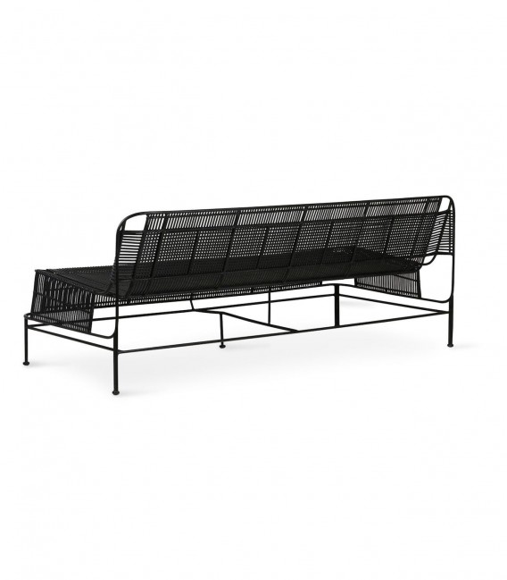 Sofa trenzado exterior color negro