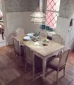 Mesa comedor provenzal con cajones