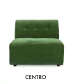 Sofá modular Buttone terciopelo verde