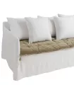Sofa lino blanco brazos extra finos
