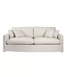 comodo sofa francés tapizado con lino arena