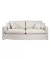 comodo sofa francés tapizado con lino arena