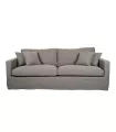 comodo sofa francés tapizado con lino marron frances