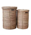 Pareja de cestos ropa bambú