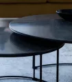 Pareja de mesas centro con sobre de piedra azul