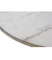 Mesa comedor redonda con tapa de mármol blanco