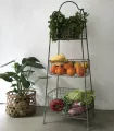 Cesto verduras de alambre gris