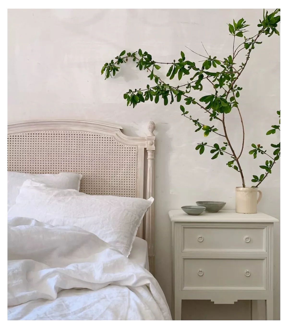Mueble Cabecero con Estante 160 cm. Blanco