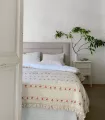 Cabecero de cama tapizado lino