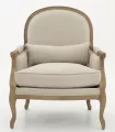 Elegante sillón tapizado con lino