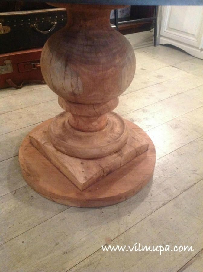 pie de mesa de madera macizo