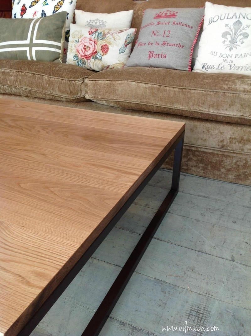 mesa de madera maciza de roble